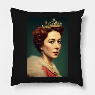 Portrait of Queen Elizabeth II Pillow