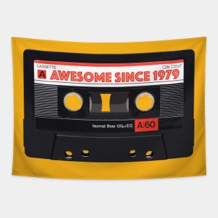 Classic Cassette Tape Mixtape - Awesome Since 1979 Birthday Gift Tapestry