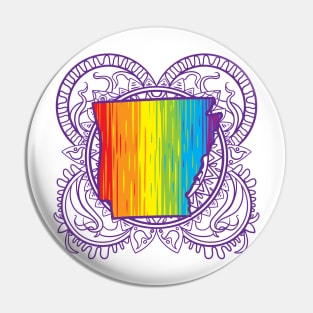 Arkansas Mandala Pride Pin