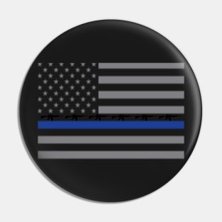 Thin Blue Line AR15 Flag Pin