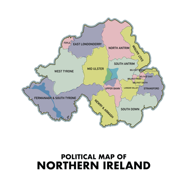 Political map of Northern Ireland by nickemporium1