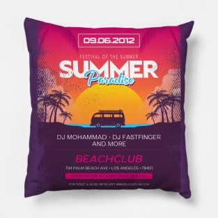 Beachclub Flyer Pillow