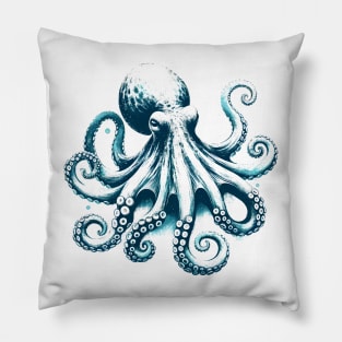 Ocean's Mystical Octopus: Sea Life Lover's Tee Pillow