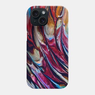 Colorful acrylic abstract pouring art Phone Case