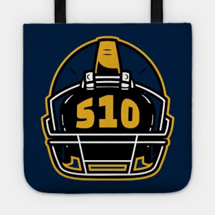 Retro Football Helmet 510 Area Code Berkeley California Football Tote