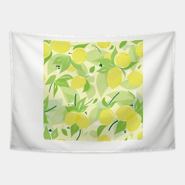 Lemons Tapestry by RebecaZum