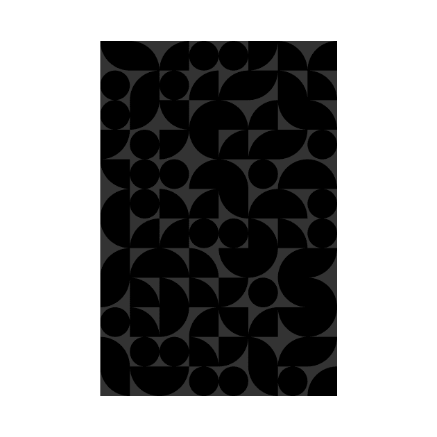 Black Colored Geometric Pattern - Shapes #6 by Trendy-Now