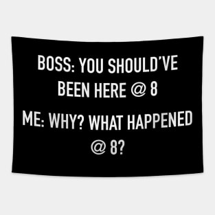 Boss Zoom Call Tapestry