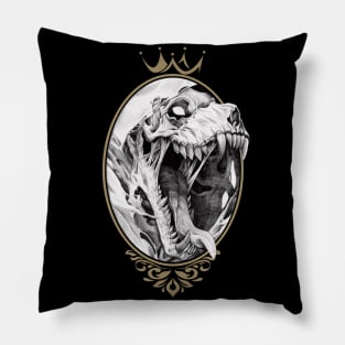 Unleash The Beast | Vintage Demonic Wolf Skull | Fantasy Dark Art Pillow