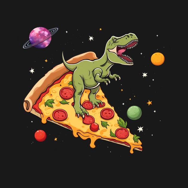 Dinosaur Pizza Space by MordaxFurittus