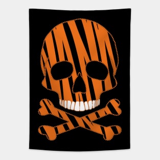 Tiger Print Skull Tapestry