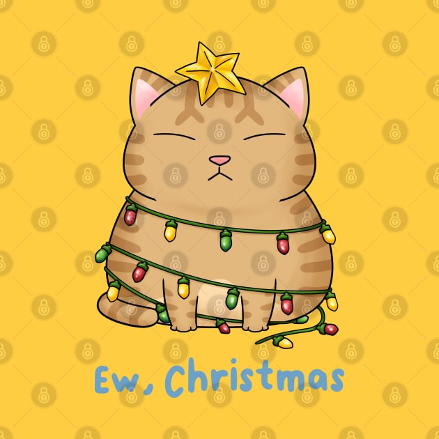 Ew Christmas Cute Orange Cat Christmas Tree by Takeda_Art