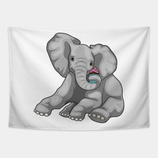 Elephant Cupcake Tapestry