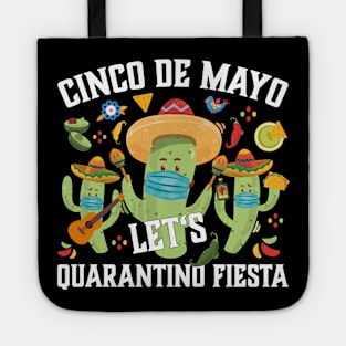 Cinco De Mayo Cactus Let's Quarantino Fiesta Tote