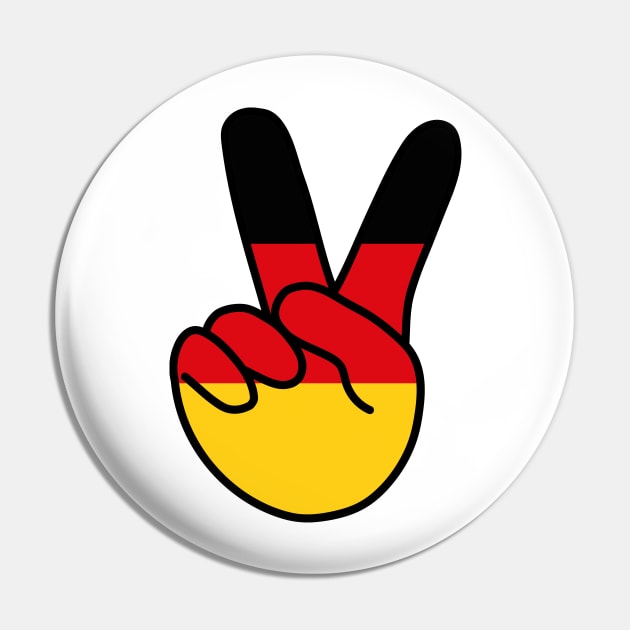 Germany Flag V Sign Pin by DiegoCarvalho