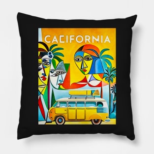 California, globetrotters Pillow