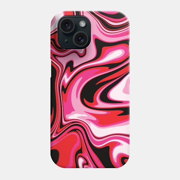 Amazing pink red marble swirl design Phone Case by Nice Surprise