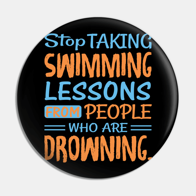 Swimming Lessons Pin by NoLimitsMerch