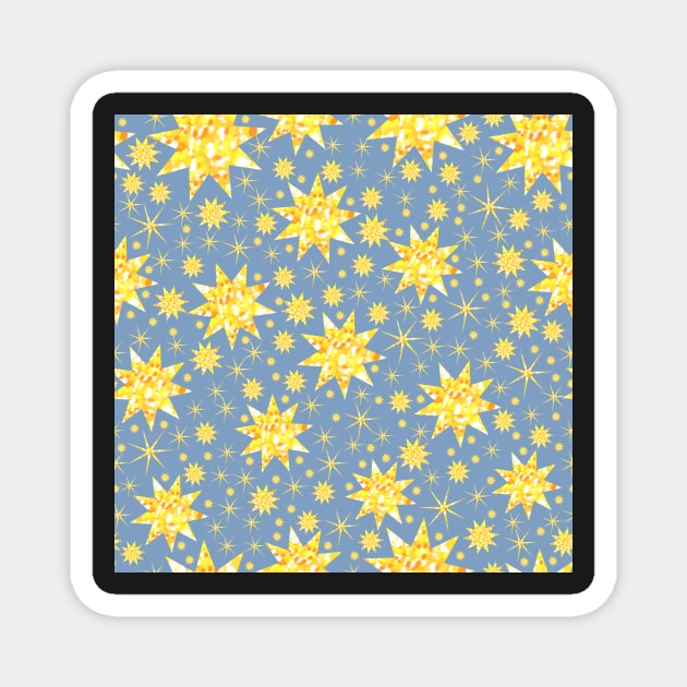 Sundazzle on Soft Blue Repeat 5748 Magnet by ArtticArlo