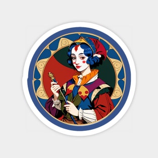 Mischevious Fantasy Jester Magnet