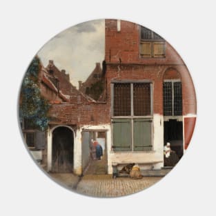 View of Houses in Delft, known as 'The little Street' by Jan Vermeer Pin