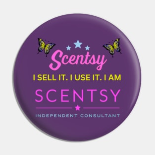 i sell it, i use it, i am scentsy independent consultant Pin