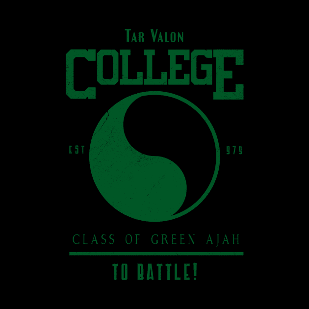 Tar Valon College Green  Ajah Symbol Wheel of Time Parody by TSHIRT PLACE