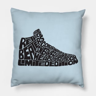 Sneakerhead detailed black Pillow