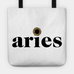 Aries Sunflower Zodiac Tote