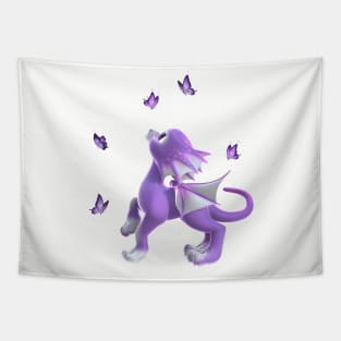 Little Dragon with Butterfly Tapestry