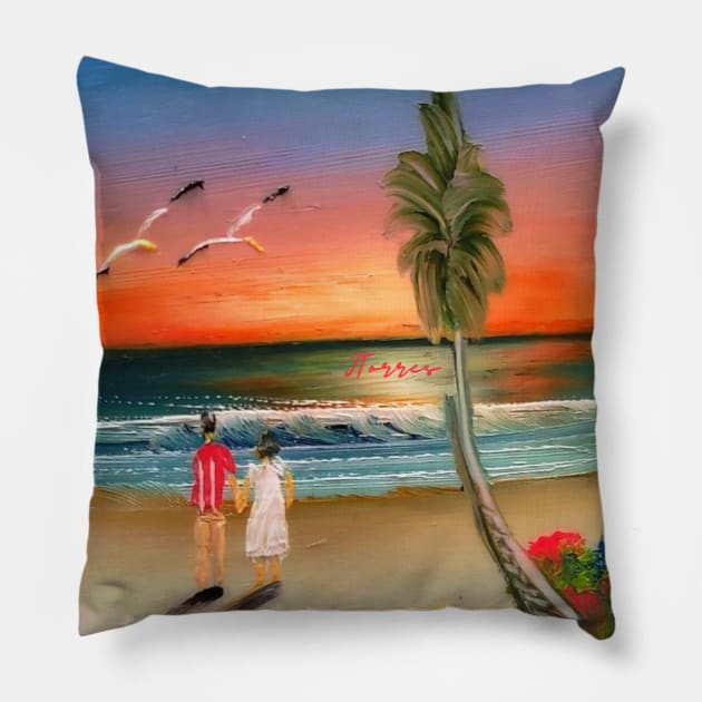 Beach Love Pillow by LibrosBOOKtique