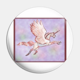 Pink Winged Unicorn Pin