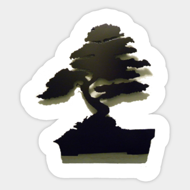Bonsa Tree Silhouette Bonsai Tree Sticker Teepublic