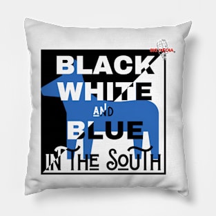 Black White and Blue in the South Pillow