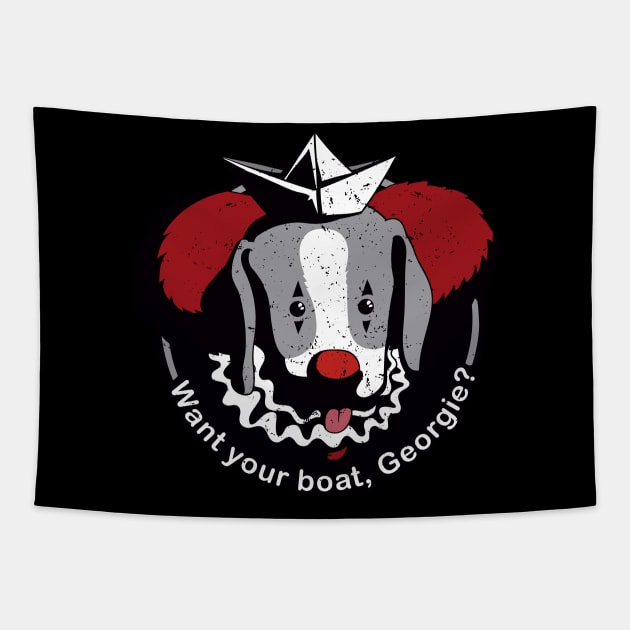 Want your boat Georgie? Tapestry by BananaPrints