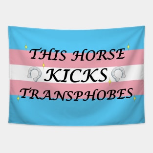 This Horse Kicks Transphobes Tapestry