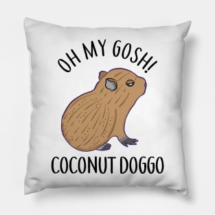 O My Gosh Coconut Doggo Cute Kawaii Baby Capybara Meme Pillow