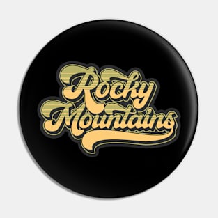 Rocky Mountains Retro Vintage Logo Colorado Pin