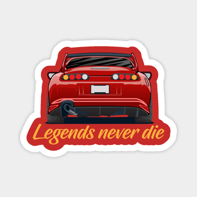 Legends Never Die Magnet by Vroomium