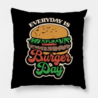 Everyday Is Burger Day Pillow