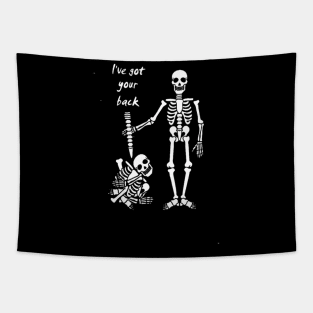 I've Got Your Back Friendship Skeleton Tapestry