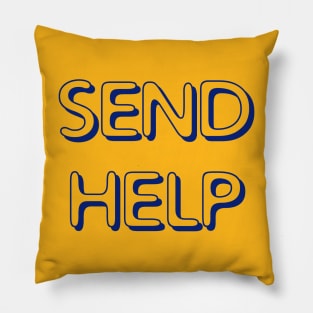 SEND HELP PLZ retro gamer navy Pillow