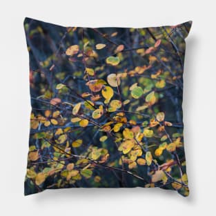 Little Autumn Leaves and Branches Pillow