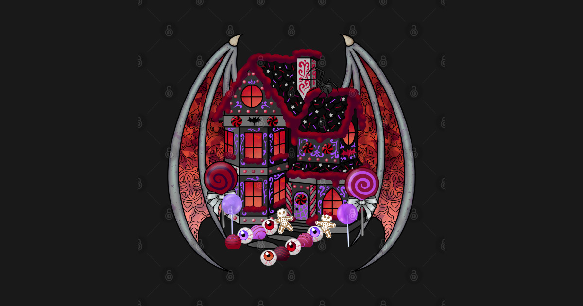 Gingerbread House (Vampire) - Hexmas - T-Shirt | TeePublic