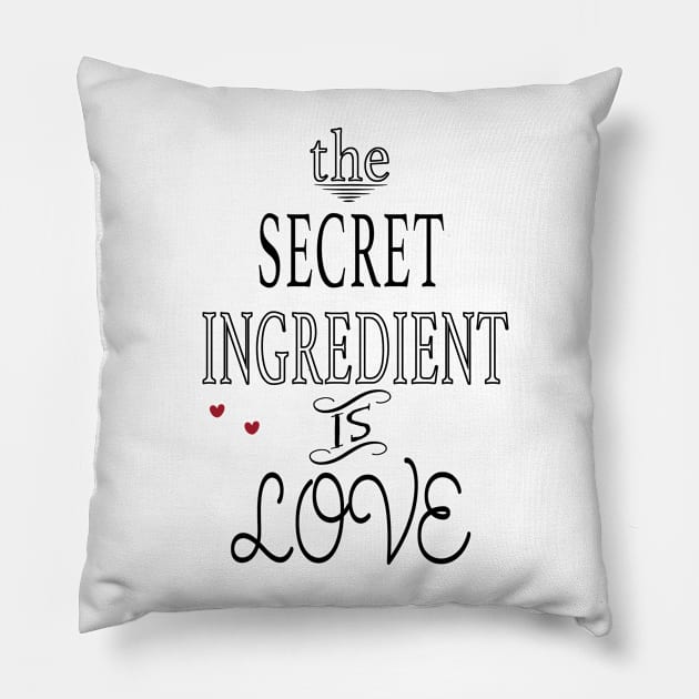 The Secret Ingredient is Love Pillow by the plaid giraffe