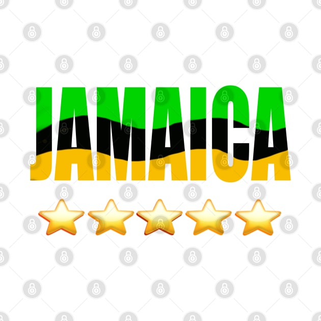 Reggae Rasta Jamaican colours  Five star rating - National flag colors Jamaica by Artonmytee