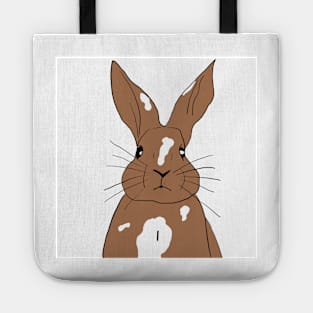 white fawn brown rabbit Tote