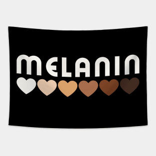 Melanin, hearts, afro, black woman, African American, Black Girl Magic Tapestry