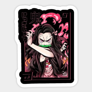 Tanjiro Kamado Looks From the Side Sticker in 2023