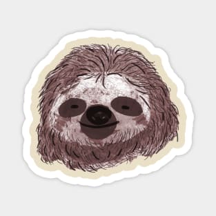 Realistic Sloth Face Magnet